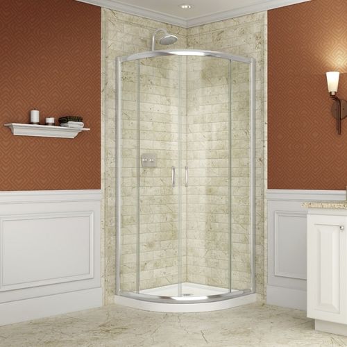 Paroi de douche coulissante - PRIME - DreamLine - courbée / d'angle / en verre trempé
