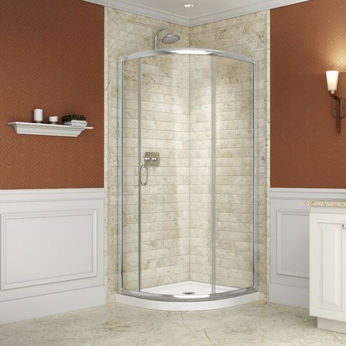 Paroi de douche coulissante - SOLO - DreamLine - courbée / d'angle / en verre trempé