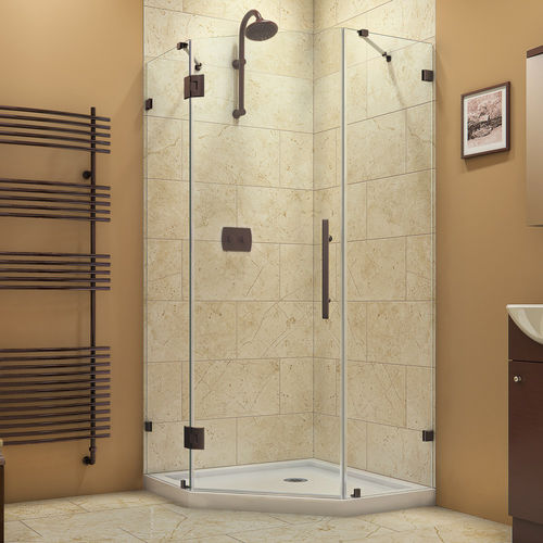 Paroi de douche battante - PRISMLUX - DreamLine - d'angle / en verre trempé