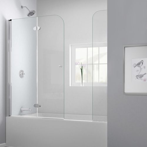 Pare-baignoire pliant - AQUAFOLD EXTENDER - DreamLine - fixe / en verre trempé / encadré