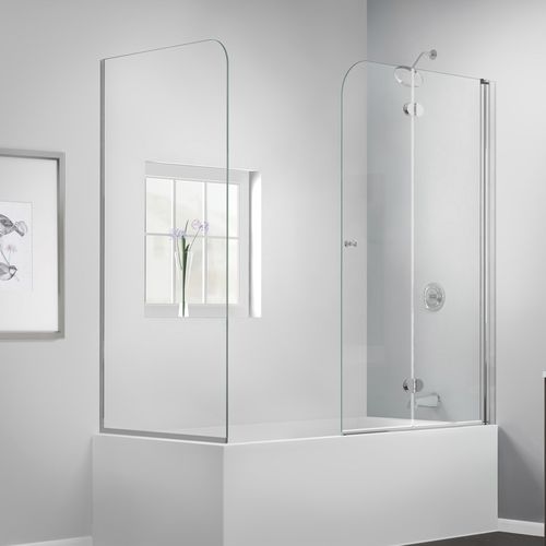 Pare-baignoire pliant - AQUAFOLD RETURN - DreamLine - fixe / en verre trempé / encadré