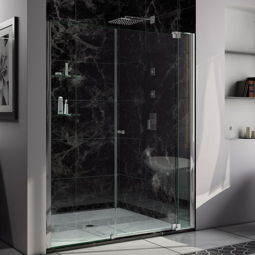 Paroi de douche pivotante - ALLURE - DreamLine - en niche / en verre trempé