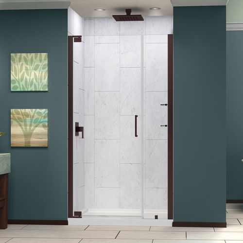 Paroi de douche pivotante - ELEGANCE - DreamLine - en niche / en verre trempé