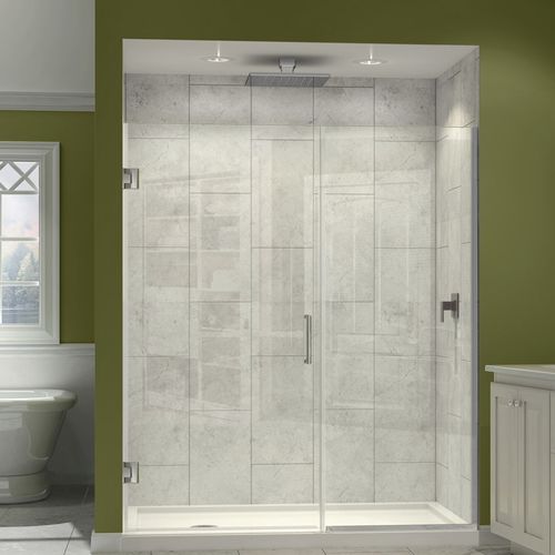 Paroi de douche battante - UNIDOOR PLUS - DreamLine - fixe / en niche / en verre trempé
