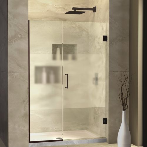 Paroi de douche battante - UNIDOOR PLUS PRIVACY - DreamLine - fixe / en niche / en verre trempé