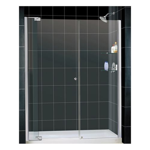 Douche en aluminium - ALLURE - DreamLine - en verre trempé / avec porte pivotante / en niche