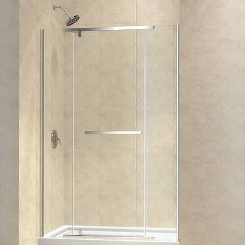Douche en aluminium - VITREO-X - DreamLine - en verre trempé / avec porte pivotante / en niche