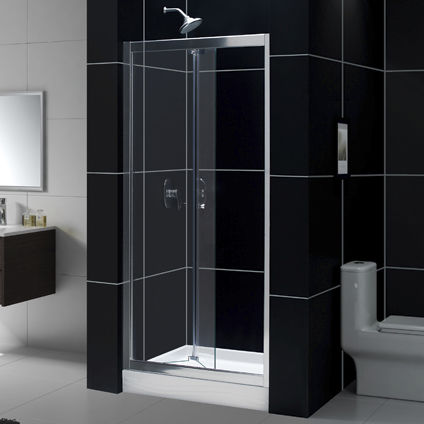 Paroi de douche pliante - BUTTERFLY - DreamLine - en niche / en verre trempé