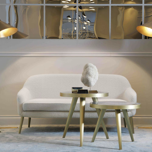 Canapé contemporain - BERNADETTE - DOM edizioni - en tissu / blanc / 2 places