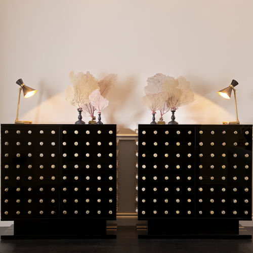 Buffet haut - SPHERA - DOM edizioni - contemporain / en bois laqué / noir