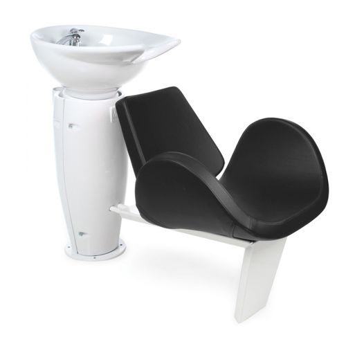 Bac à shampoing en simili cuir - GRALIWASH BLACK - Gamma & Bross - en céramique / 1 place