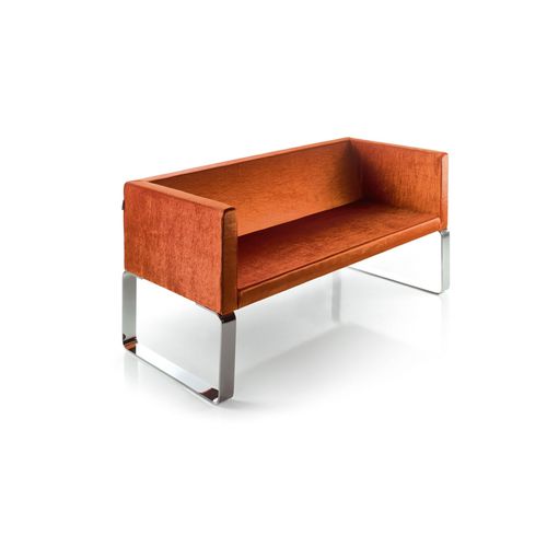 Banquette contemporaine - KUBIBENCH 2 - Gamma & Bross - en tissu / en vinyle / avec piètement en métal