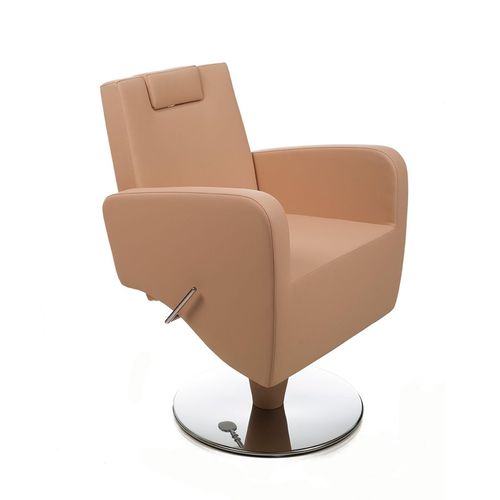 Fauteuil de barbier en vinyle - BLISS  - Gamma & Bross - avec repose-tête / piètement central / avec pompe hydraulique