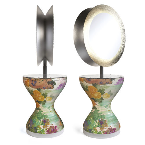 Coiffeuse design original - MISS BEAUTY  - Gamma & Bross - en métal / en tissu / en îlot