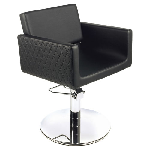 Fauteuil de coiffure contemporain - U-SHAPE ROTO - Gamma & Bross - en simili cuir / en métal / avec pompe hydraulique