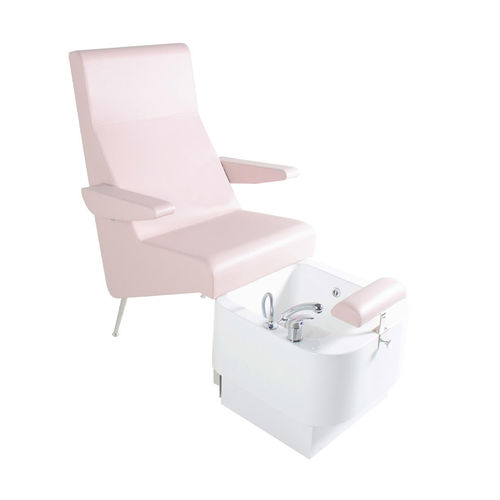 Fauteuil de pédicure en simili cuir - HYDROCART - Gamma & Bross - avec dossier haut / avec accoudoirs / blanc