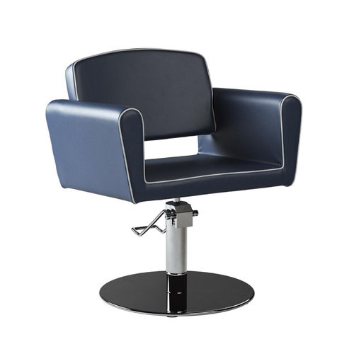Fauteuil de coiffure contemporain - BLUESCHAIR ROTO - Gamma & Bross - en vinyle / en aluminium poli / avec pompe hydraulique