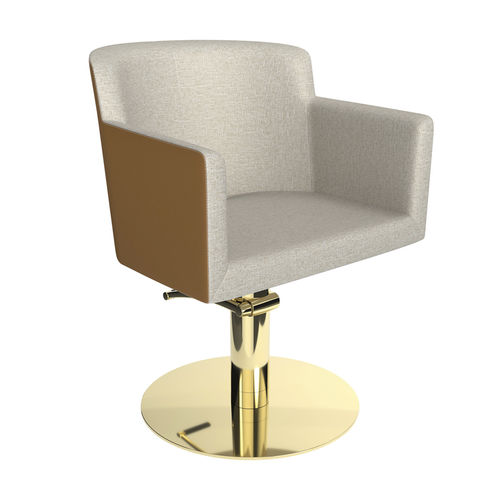 Fauteuil de coiffure contemporain - DORIAN SUPERGOLD - Gamma & Bross - en vinyle / en métal / avec pompe hydraulique