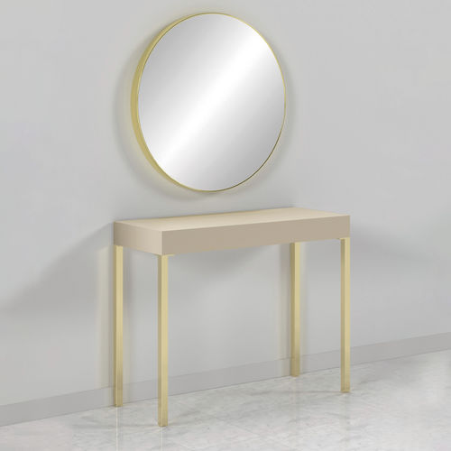 Coiffeuse contemporaine - CONSOLLE RONDE GOLD - Gamma & Bross - stratifiée / murale / pour salon de coiffure