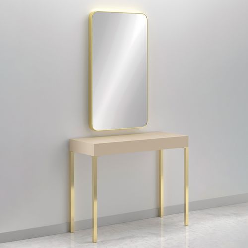 Coiffeuse contemporaine - CONSOLLE CARRÉ GOLD - Gamma & Bross - stratifiée / murale / pour salon de coiffure