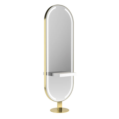 Coiffeuse contemporaine - OBLONGATE LED - Gamma & Bross - en acrylique / en îlot / pour salon de coiffure