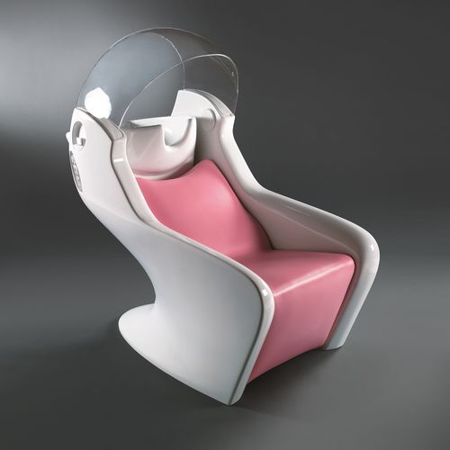Bac à shampoing avec repose-pieds - TEKNOWASH SOUND - Gamma & Bross - en céramique / design original / 1 place