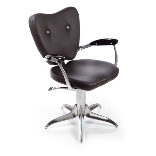 Fauteuil de coiffure contemporain - MAN RAY SWAROVSKI - Gamma & Bross - en vinyle / en aluminium / avec pompe hydraulique