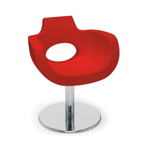 Fauteuil de coiffure contemporain - AUREOLE R - Gamma & Bross - en vinyle / en métal / avec pompe hydraulique