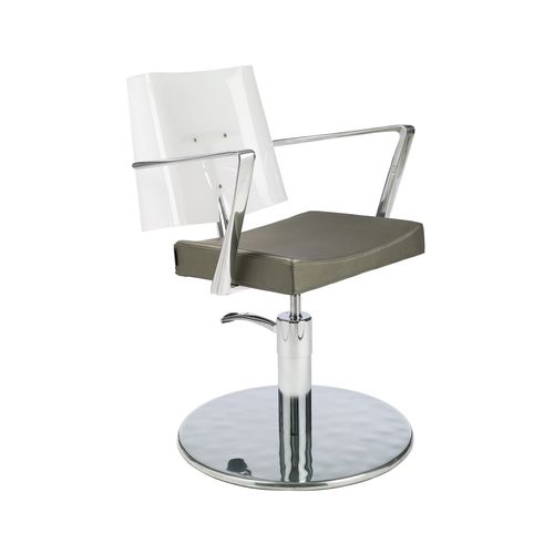 Fauteuil de coiffure contemporain - ACRILIA - Gamma & Bross - en mousse de polyuréthane / en vinyle / en aluminium