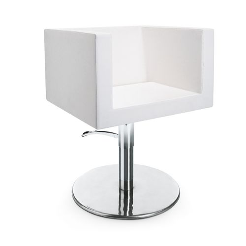 Fauteuil de coiffure contemporain - DICE - Gamma & Bross - en mousse de polyuréthane / en vinyle / en bois