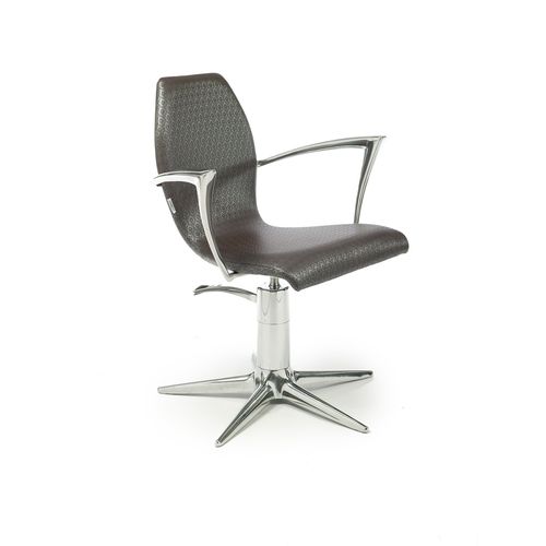 Fauteuil de coiffure contemporain - NIKE - Gamma & Bross - en mousse de polyuréthane / en vinyle / en aluminium poli