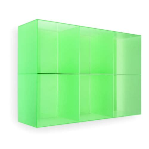 Présentoir pour produits de beauté - OPALE - Gamma & Bross - mural / en méthacrylate / unilatéral
