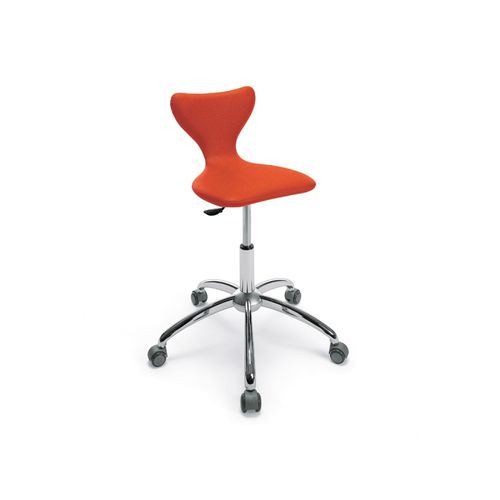 Tabouret de travail contemporain - FOLDINO - Gamma & Bross - en vinyle / avec piètement en métal / piètement étoile