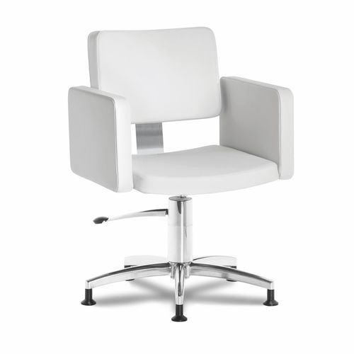 Fauteuil de coiffure contemporain - CUBE - OLYMP - en simili cuir / en acier inoxydable / avec pompe hydraulique