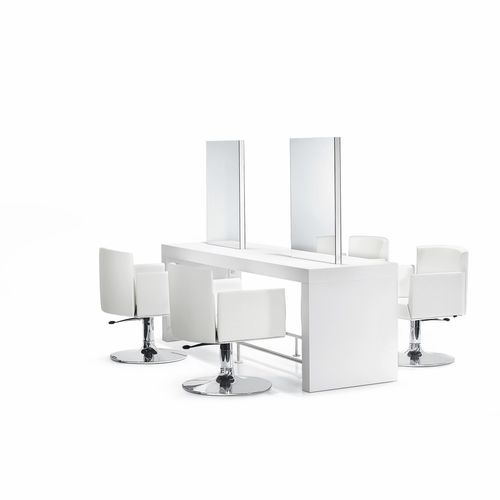 Coiffeuse contemporaine - SQUARE - OLYMP - en bois / murale / pour salon de coiffure