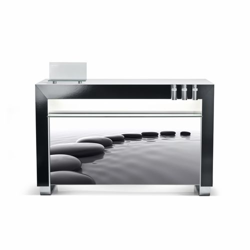 Banque d'accueil modulable - CHOICE - OLYMP - en bois / en verre / en verre acrylique