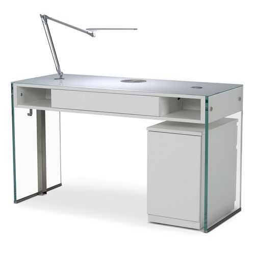 Table de manucure avec aspirateur - OLYMP BEAUTY - OLYMP - avec éclairage intégré / avec rangement intégré