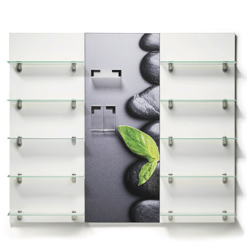 Présentoir mural - COLLECT - OLYMP - en verre / unilatéral / 5 étagères