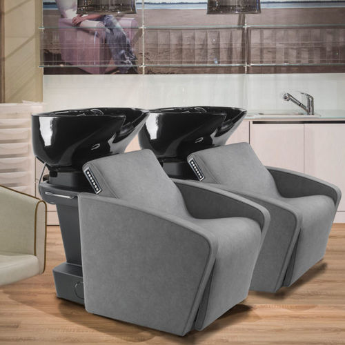 Bac à shampoing avec repose-pieds - MARCELLO - Beauty Star - en simili cuir / en céramique / 1 place