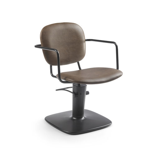 Fauteuil de coiffure en simili cuir - BROADWAY - Beauty Star - en métal / avec pompe hydraulique / pour salon de coiffure