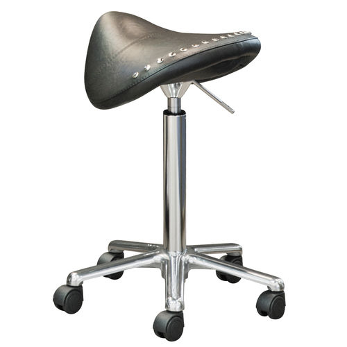 Tabouret de travail contemporain - ELVIS - Beauty Star - avec piètement en métal / à roulettes / tapissé