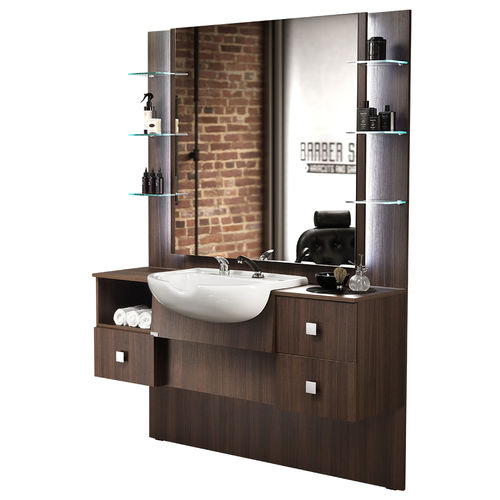 Coiffeuse contemporaine - CLEO - AGV group - en placage de bois / murale / de barbier
