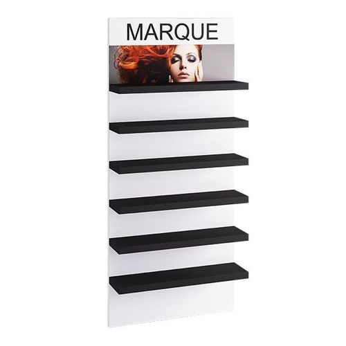Présentoir pour produits de beauté - EVO 6 - Cindarella - mural / en métal / stratifié