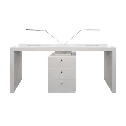 Table de manucure avec rangement intégré - NAILS E130SD - FIAPP - avec aspirateur / avec éclairage intégré