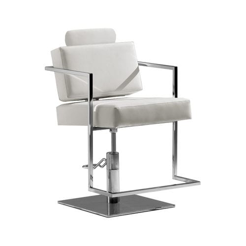 Fauteuil de coiffure contemporain - VINCENT 659R - FIAPP - en simili cuir / en acier inoxydable / avec repose-pieds