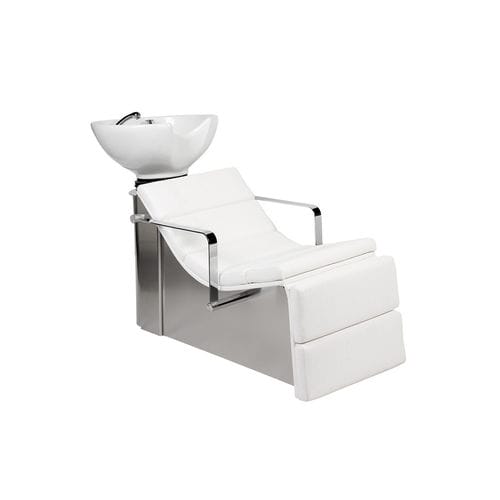 Bac à shampoing avec repose-pieds - GODIVA 1016 CLE WU - FIAPP - en simili cuir / en céramique / 1 place