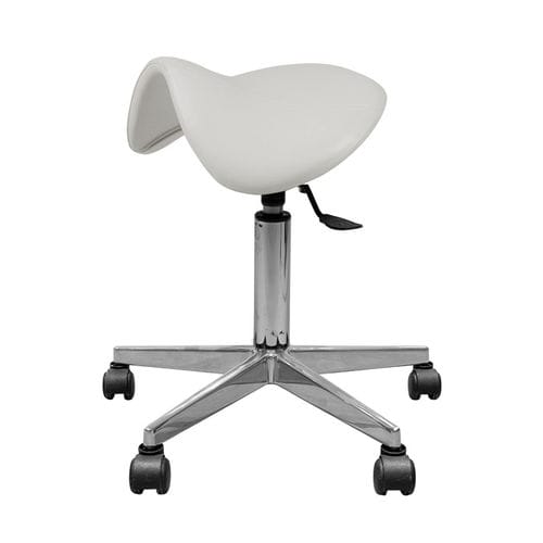 Tabouret de travail contemporain - PONY P11 - FIAPP - en tissu / en cuir / avec piètement en acier inoxydable