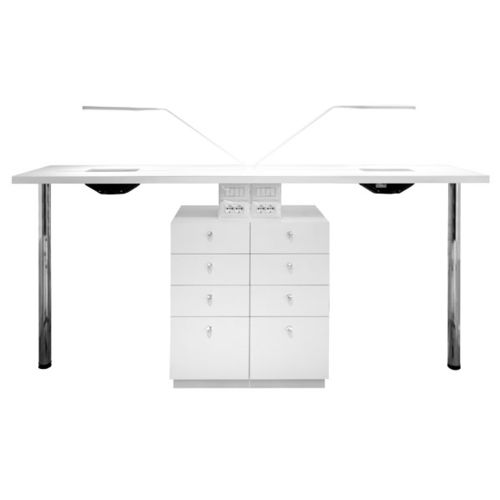 Table de manucure avec rangement intégré - NAILS E130HD - FIAPP - avec aspirateur / avec éclairage intégré