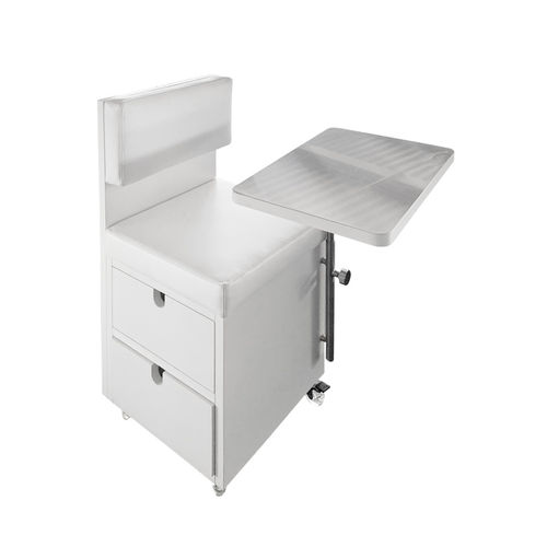 Tabouret de travail contemporain - NAILS E130PS - FIAPP - avec piètement en bois / à roulettes / pivotant
