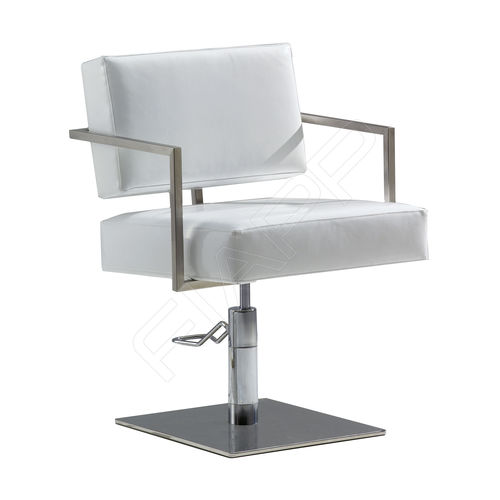 Fauteuil de coiffure contemporain - VINCENT 659 A - FIAPP - en simili cuir / en acier inoxydable / avec pompe hydraulique